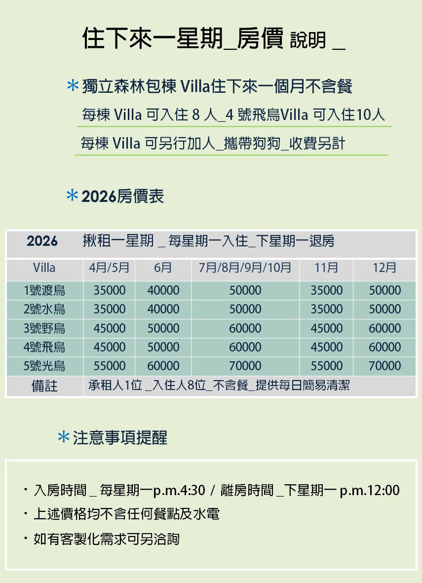 獨立森林-一泊無食